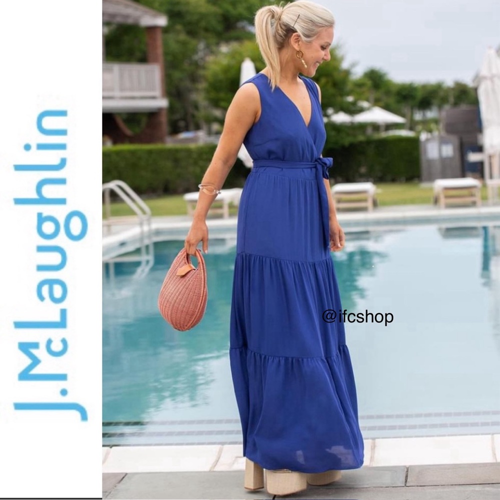 NWT J. McLaughlin Lavinia Maxi Dress in Persian Denim 6